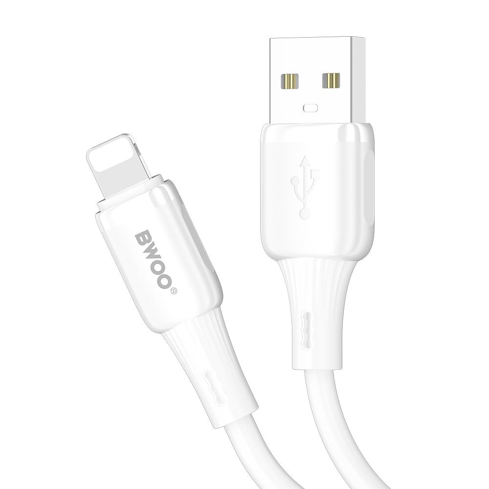 Bwoo Kabel 3A Silikonowy X329L Usb - Lightning 3A 1M Biały