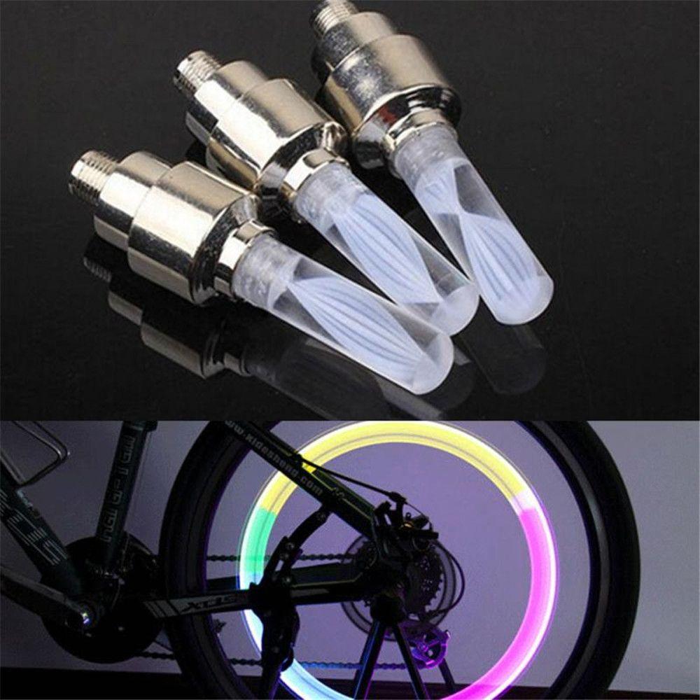 New Night Light Car Tire Valve Caps Lamp LED Light Bike Decoration Bicycle Accessories Tire Lamp