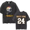 retro Washed Chris Brown Breezy Bowl XX Tour Graphic T Shirts Men Hip Hop Fashion Casual Tshirts Unisex Summer Cotton tees