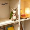 Durable Resin Donkey Statue Shelf Sitter Figurine, Dangling Leg Farm Animal Statue, Rustic Playful Window Sill Decor Country Table Edge Ornament,