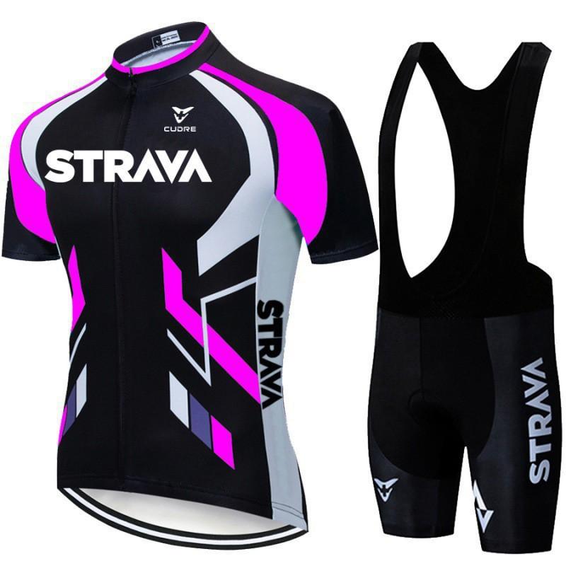 STRAVA Hot Cycling Suits Set Bib Team Edition Factory Drainable Design