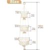 3-ярусные подвесные корзины для растений, держатель для цветочных горшков, многофункциональная подвесная декоративная плетеная веревка для подъема, товары для дома и сада
