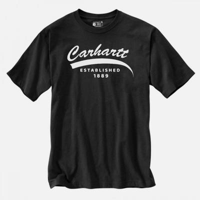 carhartt Футболка Carhartt 105714 Relax Fit Heavyweight Script с коротким рукавом, черная 94602 94602