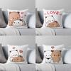 Office Living Room Home Pillowcase Cute Cartoon Printed Pattern Pillowcase Car Ornaments