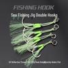 Luminous Double Jig Hook for Sea Fishing - Steel Wire for King & Spanish Mackerel, Sea Bass