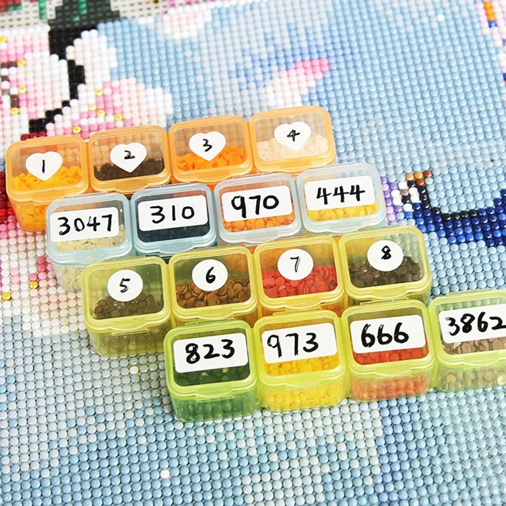 3000 штук наклеек для алмазной живописи, белые пустые самоклеящиеся этикетки для имени и номера, аксессуары для 5D DIY алмазной живописи