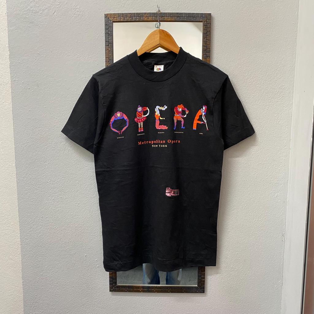 Vintage 90s Metropolitan Opera New York Art Graphic Tee Shirt Small Size