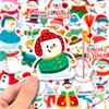 50 Snowman Stickers Cartoon Merry Christmas Holiday Decoration Scene Arrangement Stickers