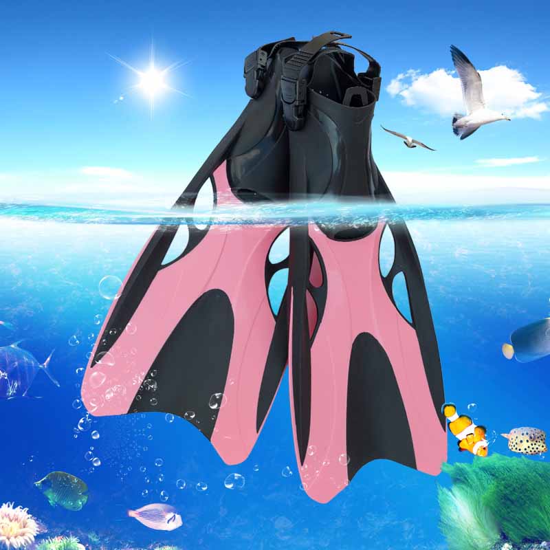 Snorkeling Diving Equipment Silicone Flippers Buckles Swimming Flippers Short Silicone Scuba Diving Shoesfor Men Women Swimming