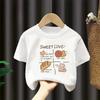 Летняя повседневная и удобная детская хлопковая футболка с коротким рукавом, топ
