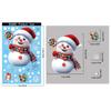 Christmas Glass Stickers Gingerbread Man Snowman Snowflake Decorative Stickers Christmas Party Decoration Santa Claus Electrostatic Stickers