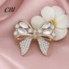 Women Lapel Pins Rhinestone Bow Brooch, Cat Eye Stone Bowknot Pin, Sweater Delicate Suit Collar Brooches Cardigan Coat Suits Clothing Accessories,