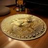 Круглый ковер Bitcoin Противоскользящий Круглый ковер Большой для дома Гостиная Коврик для пола Декор для спальни Коврик под стул Коврик под барабан Коврик для стула
