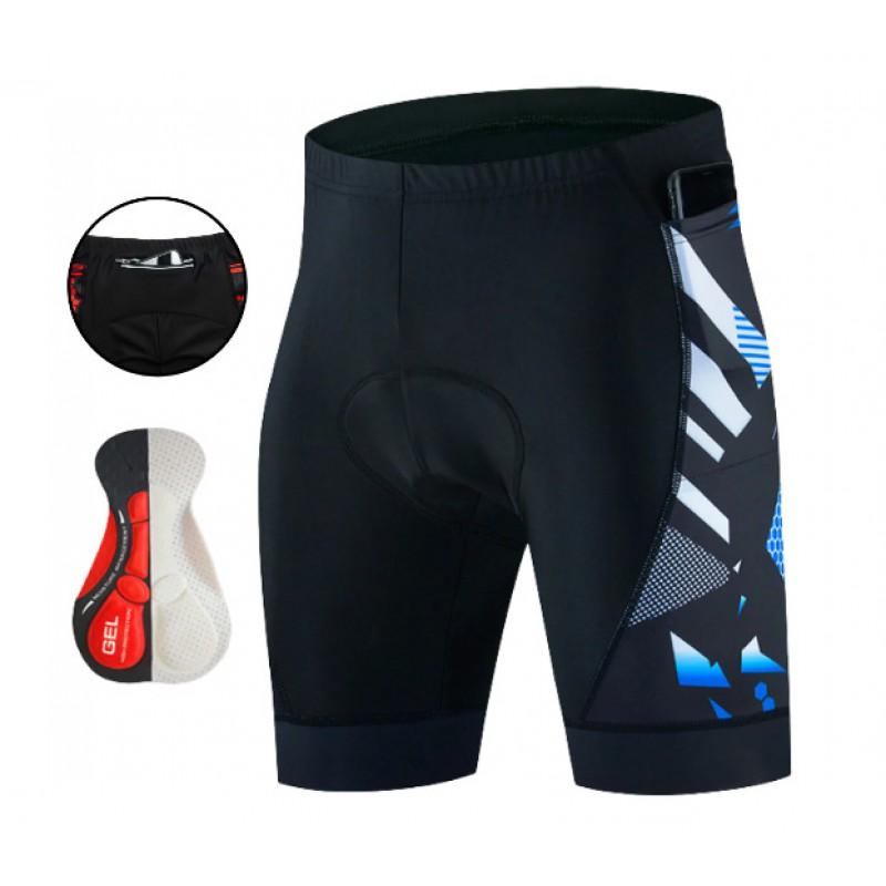 Mens Cycling Shorts Breathable Quick-Dry Compression Bike With Gel Pad 5/8 Length