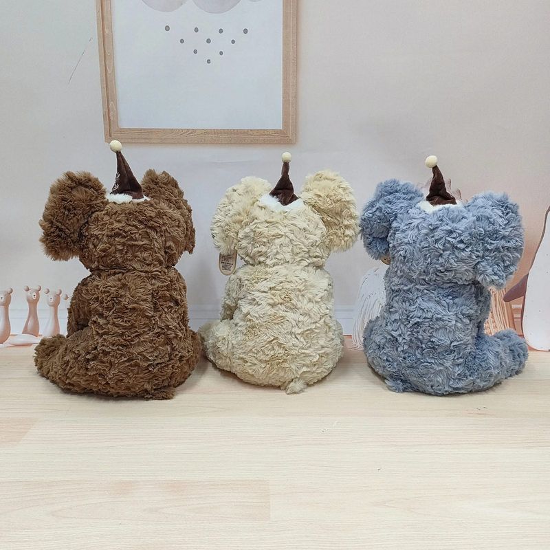 Милый плюшевый слон в сидячей позе, праздничный, компаньон, успокаивающий, подарок на день рождения, слон-кукла на торт, детские игрушки