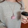 Anti-loss Mini Coin Purse Necklace Hanging Neck Sweater Chain Portable Long Leather Necklace  Women