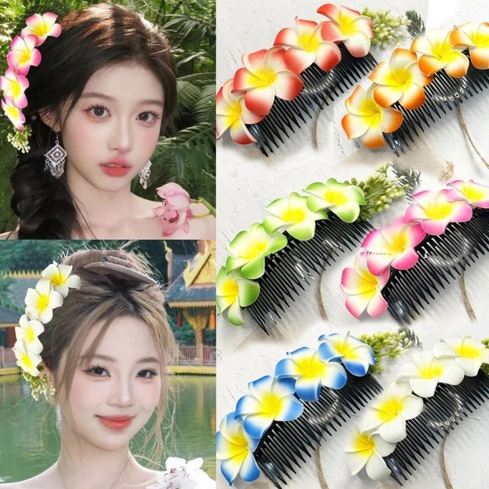 Side Clip Flower Hair Comb Dai Thai Hair Accessories Vintage Flower Hairpin Female Headwear