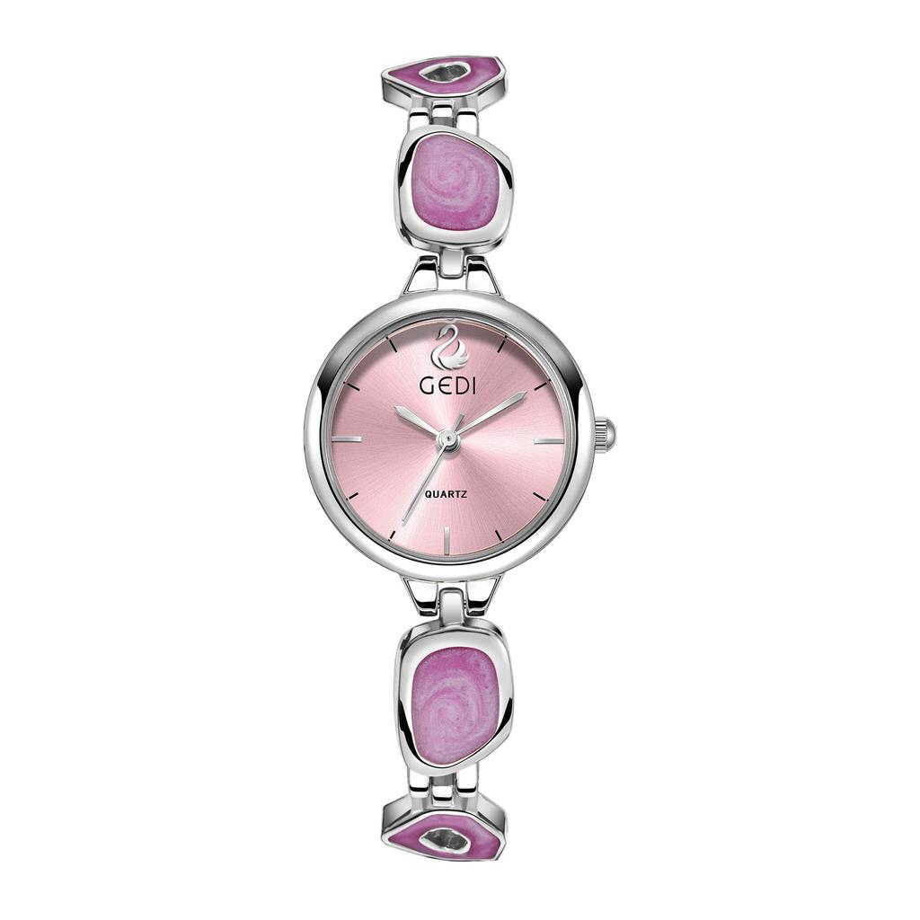 Women's Watch Chinese Style Bracelet Watches Pink Goose Logo Image High Quality Waterproof Female Fashion Quartz Wristwatches