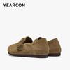 Женские мокасины на плоской подошве в стиле Birkenstock, с круглым носком, закрытым носком, для осени