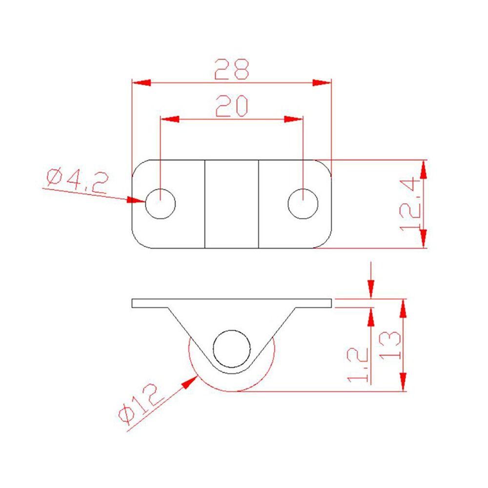 Pulley Universal Wheel Self Adhesive Straight Wheel Base Roller Furniture Casters Tray Caster