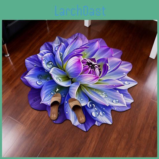 Floor Nonslip Absorbent Rug Flower Bathroom Mat Decorative 3d Realistic Pattern Floral Mat For Living Room Bathroom Kitchen