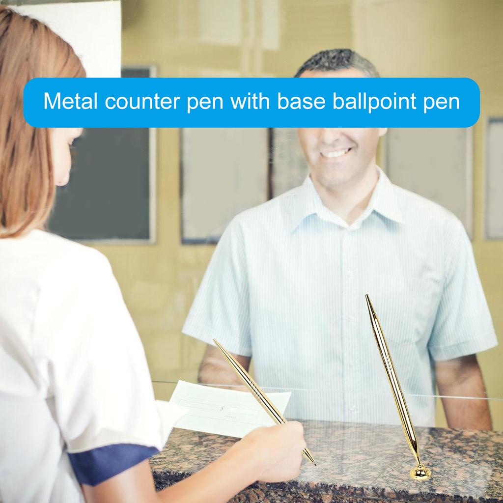 Шариковая ручка с основанием Ручка для ресепшена Настольная ручка Ручка для обслуживания прилавка Ручка для подписи Офисные принадлежности для банка и отеля