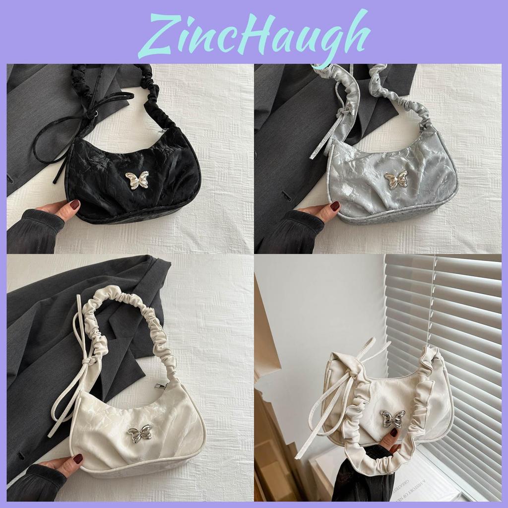 Stylish Summer Butterfly Shoulder Bag In Black Silver And White Perfect For Daily Wear