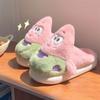 Women Thick Sole Cute Cartoon Plush Home Slippers Winter Warm Non Slip Indoor Shoes Woman Cozy Soft Warm Indoor Plush Slippers