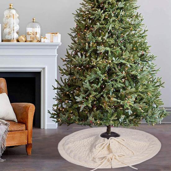 Юбка вязаная рождественская елка маленькая толстая вязаная коса круглая юбка елка деревенская