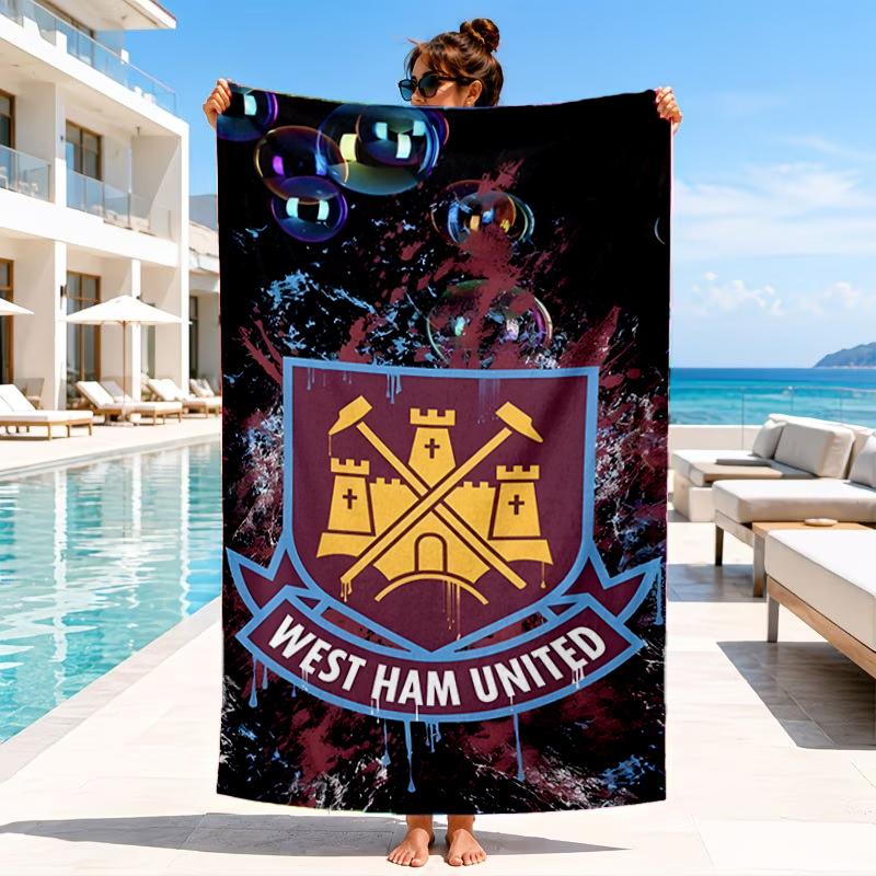 West Football Club Beach Towel, Microfiber Beach Towel, Perfect For Pool, Beach, Travel, Home Decor Beach Party Fan gifts