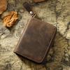 Genuine Leather Rfid Anti Magnetic Large Capacity Card Holder Vintage Retro Style For Wallet Unisex