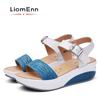 Ladies Chunky Wedge Sandals Women Summer High Heels White Sandals Flat Platform Sport Shoes