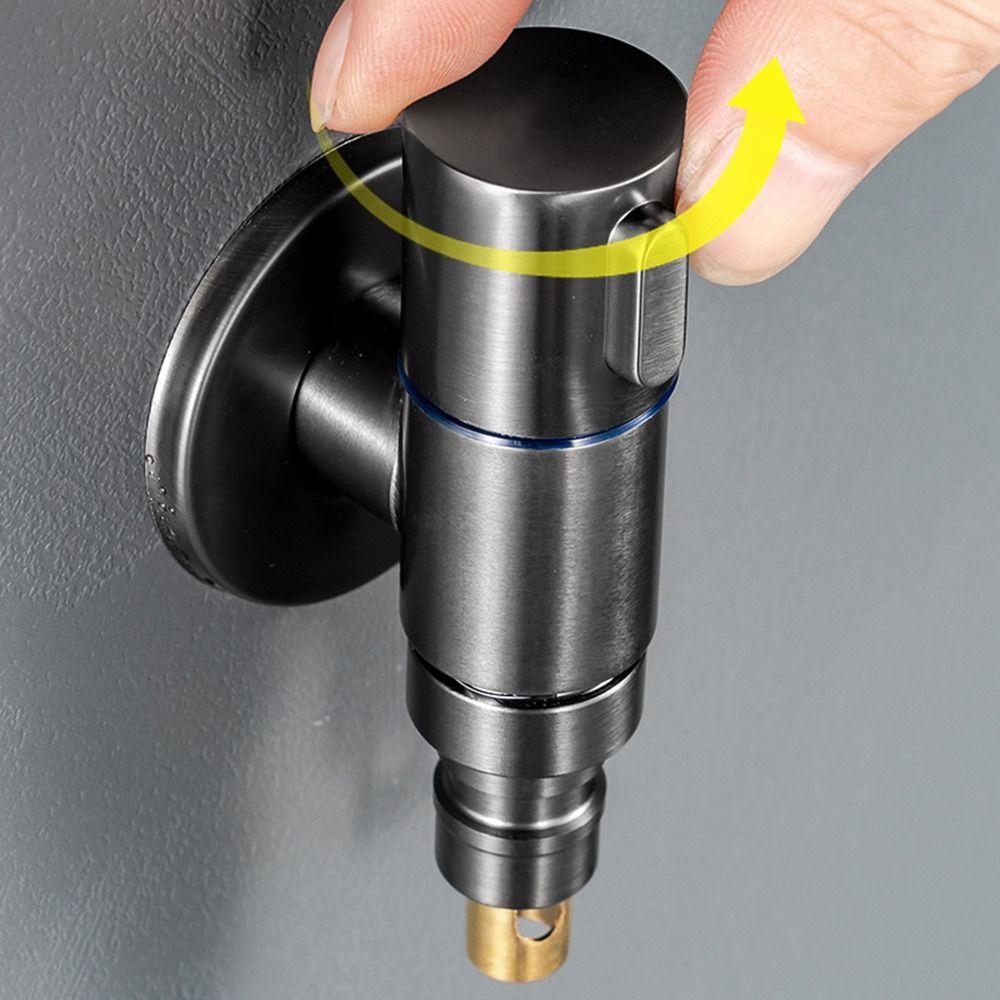 G1/2 Stainless Steel Water Tap Quick Opening Small Space Faucet  Flushing System