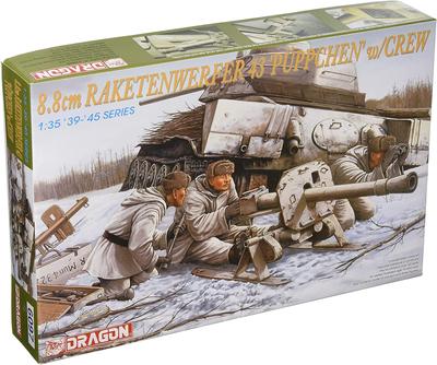 Platz Dragon WWII Немецкая армия Ракетная установка Puppchen с зимним снаряжением Солдат Пластиковая модель DR6097 1/35 8.8cm