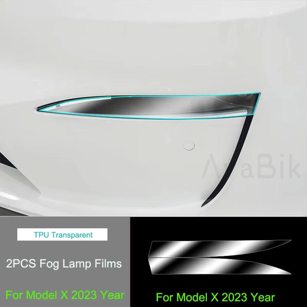 TPU Blackened Headlight Taillight Foglight Protective Film for Tesla Model X For Model S 2024 Black Color Changing Films