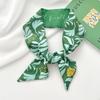 Green Is White And Tender, Long And Small Silk Scarves, Women'S Thin And Narrow Streamers, Tied Hair, Tied Bags, Decorative Souvenir Ribbons