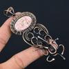 Rhodochrosite Gemstone Copper Wire Wrap Handmade Pendant Designer Jewelry For Her