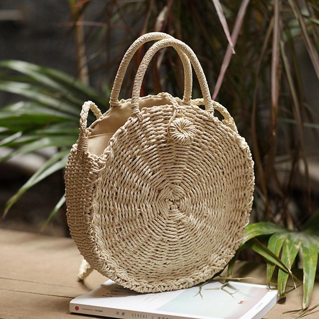 Summer Women's Straw Bag Bohemian Large Capacity Shoulder Bag Fashion Handbag Weave Knitted Totes Bag