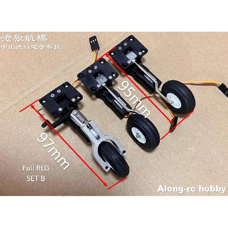 25g Retractable Landing Gear Servo with 36mm PU Wheel for 1.5-2Kg RC Hobby Plane Models Airplane DIY Fighter Model Spare Part