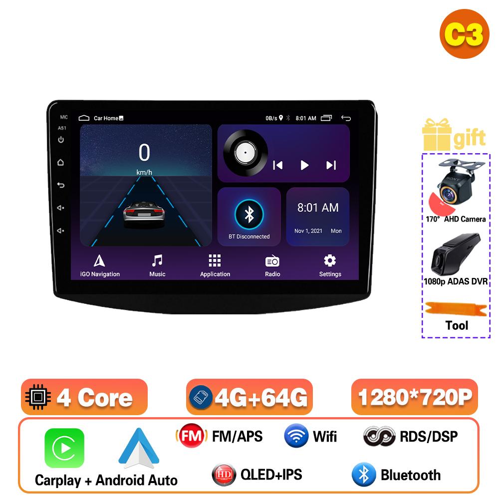 Autoradio Android 16 pour Mitsubishi Grandis 1 2003-2011, unité centrale multimédia vidéo, autoradio BT, navigation GPS, WIFI, 4G, DSP