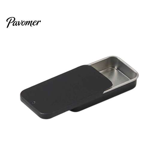 Small Storage Box for Pockets Tin Container with Sliding Cover, Durable Metal Pocket Portable Container, Moisture-proof Candy And Herbs Push