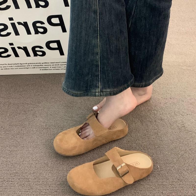 Бокен Шлепанцы Летние и весенние Туфли на толстой подошве Туфли Muller and Mary Jane Полутапочки