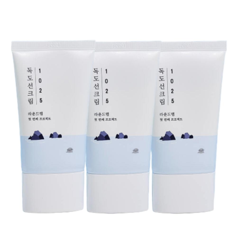 ROUND LAB 1025 Dokdo Sun Cream 50ml (SPF 50+ PA++++) – 3-Pack