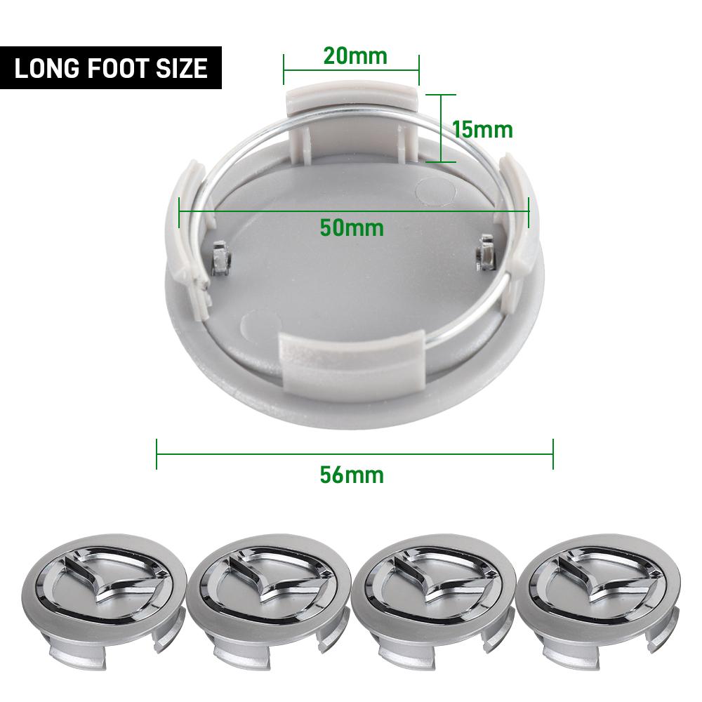4PCS 56mm Car Wheel Center Covers Auto Hub Cap Refit Accessories For Mazda 2 3 5 6 Axela Atenza 6 CX-3 CX-4 CX 5 CX-7 CX-8 CX-9 h2