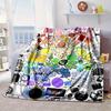 Colorful Dream Island Collage Blanket Flannel Blanket for bed, sofa, Camping, Hiking, Picnic Essentials, gift for family Fan gifts