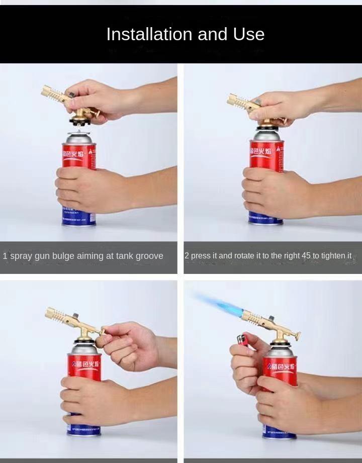 Портативная сварочная газовая горелка, пламя, бутановая горелка, зажигалка для барбекю на открытом воздухе, огнемет, кухонные принадлежности, сварочное оборудование
