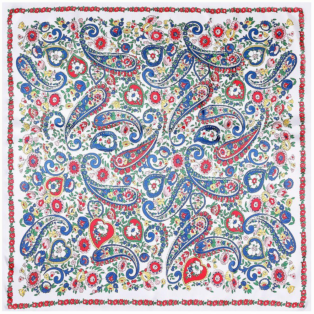 Luxury Four Leaf Clover Flower Headband Hijab Bandana Women Satin Silk Scarf Shawl Foulards Femme Square Scarves Wraps 90*90CM