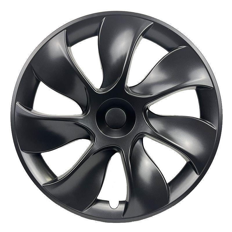 Tesla Model Y 19" Wheel Hub Decorative Protective Cover - Cyclone Turbine Design.