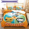 3pcs Octonauts pattern bedding set duvet cover set includes duvet cover &pillowcases,perfect all season bedroom decoration&gift