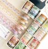5rolls/pack Spring Flowers Romantic Series Washi Tapes Multi Color Floral Pattern Decorative Skinny Blooms Masking Tapes